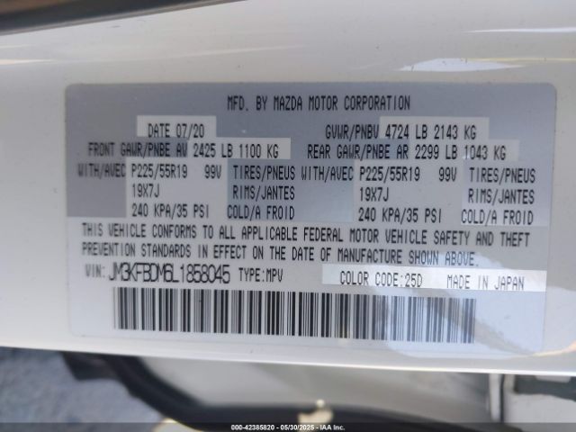 JM3KFBDM6L1858045 Mazda py cylinder deactivation
