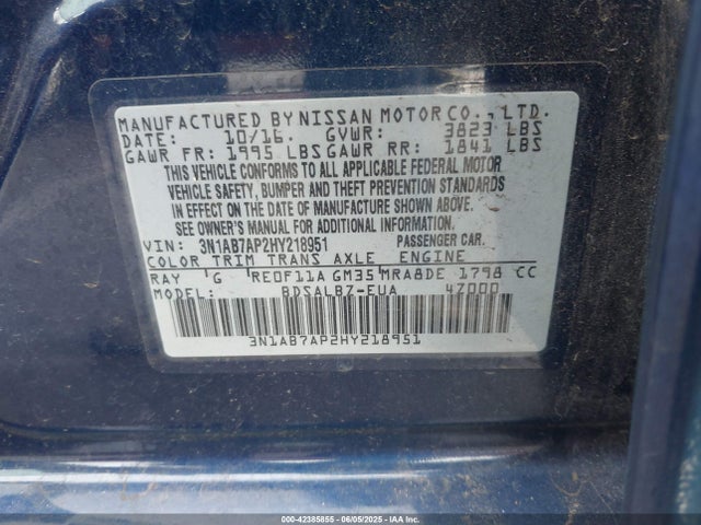 Nissan 2017 2017 3N1AB7AP2HY218951 Image 9