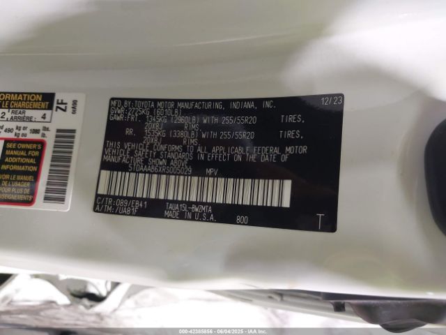 5TDAAAB6XRS005029 Lexus Tx 350 Premium