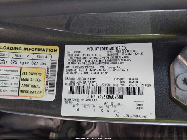 3LN6L5A96KR602508 Lincoln gtdi