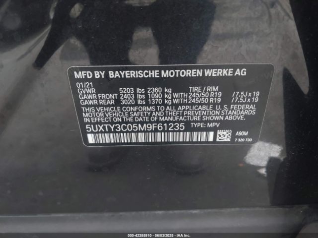 2021 BMW X3 5UXTY3C05M9F61235 Photo 8