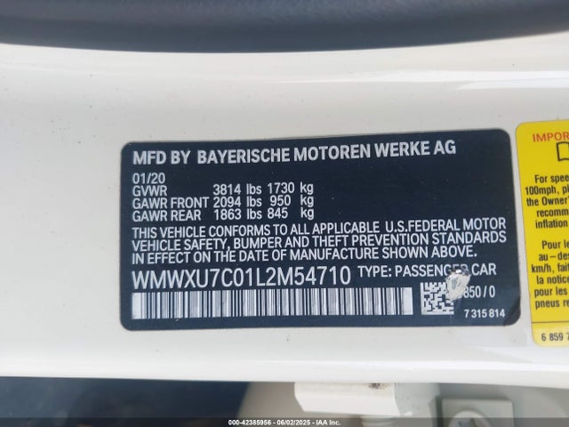 Mini 2020 2020 WMWXU7C01L2M54710 Image 9
