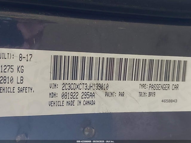 Dodge 2018 2018 2C3CDXCT3JH139010 Image 9