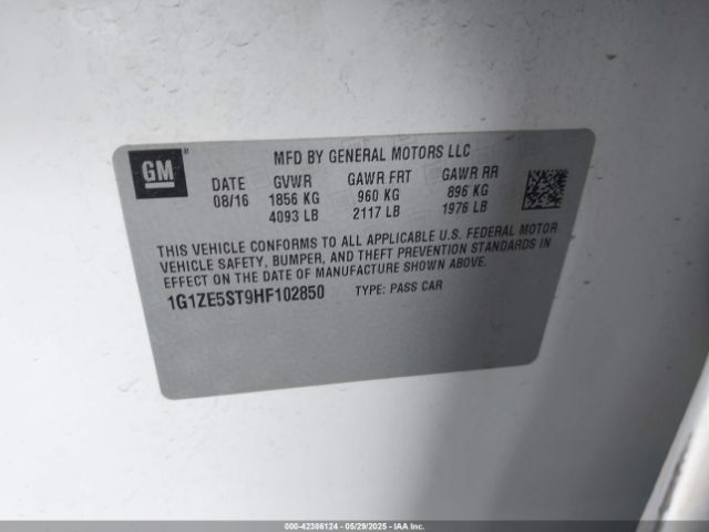 1G1ZE5ST9HF102850 Chevrolet lfv - di: direct injection, vvt: variable valve timing, gen 1