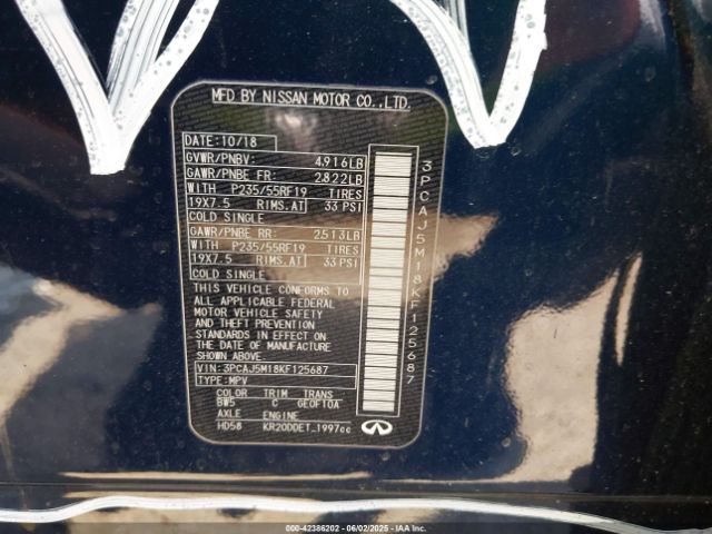 2019 INFINITI QX50 3PCAJ5M18KF125687 Photo 8
