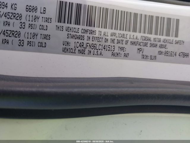 2020 JEEP GRAND CHEROKEE 1C4RJFN96LC141513 Photo 8