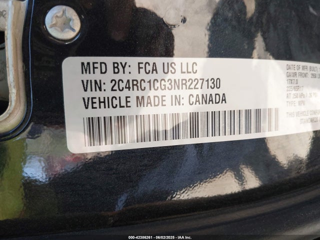 2C4RC1CG3NR227130 Chrysler 2022