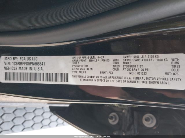2023 RAM 1500 1C6RRFFG5PN665341 Photo 8