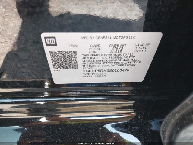 2025 CADILLAC CT5 1G6DP5RK3S0100470 Photo 8