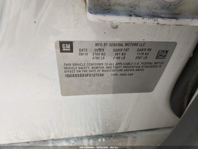 2015 CADILLAC CTS 1G6AX5SX9F0107244 Photo 8