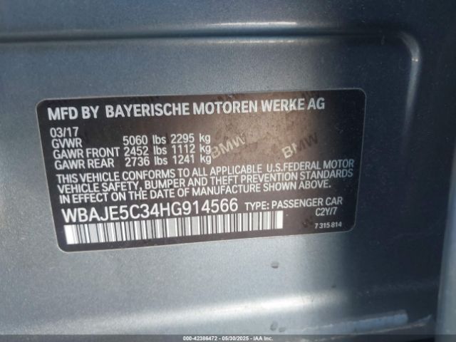 WBAJE5C34HG914566 BMW 540I