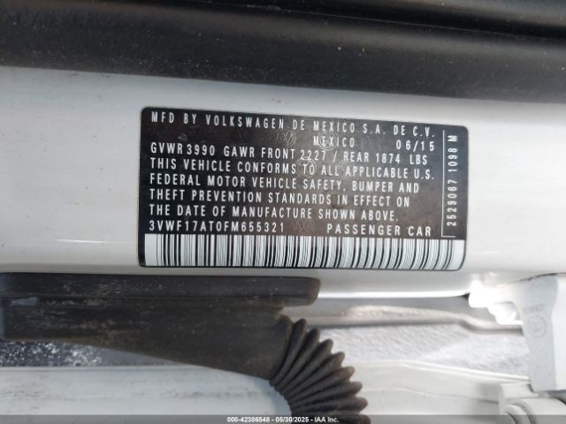 2015 VOLKSWAGEN BEETLE 3VWF17AT0FM655321 Photo 8