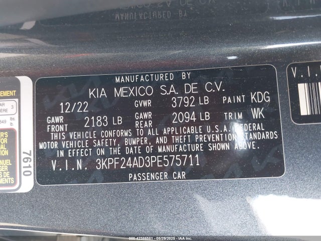 KIA mpi nu 2023 3KPF24AD3PE575711 Image 9