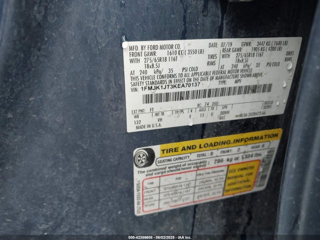 1FMJK1JT3KEA70137 Ford 3.5l gtdi