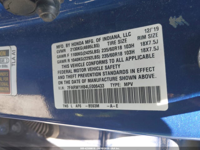 Honda l15be 2020 7FARW1H84LE006433 Image 9