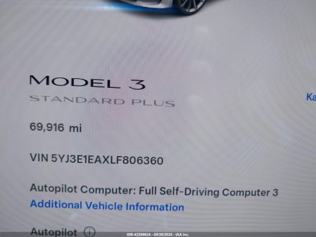 2020 TESLA MODEL 3 5YJ3E1EAXLF806360 Photo 6