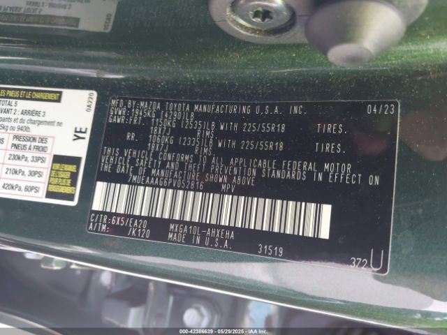 7MUEAAAG6PV052816 Toyota Corolla Cross Xle