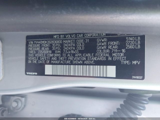 2016 VOLVO XC60 YV440MDK2G2836800 Photo 8