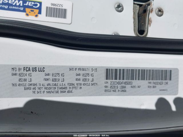 2C3CDXBGXFH856953 Dodge Charger Se