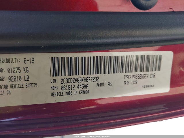 2C3CDZAG0KH677232 Dodge Challenger