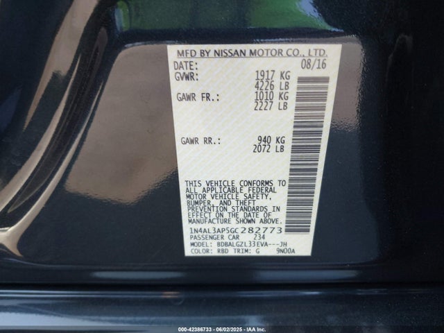 1N4AL3AP5GC282773 Nissan 2016