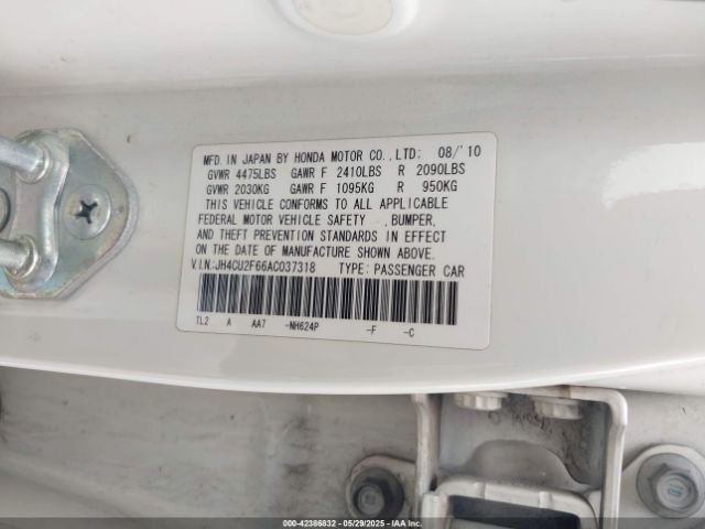 2010 ACURA TSX JH4CU2F66AC037318 Photo 8