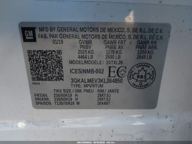 2019 GMC TERRAIN 3GKALMEV3KL264850 Photo 8