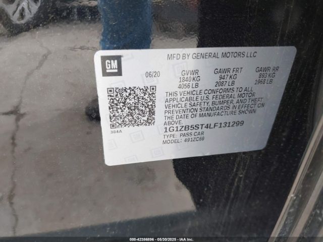 1G1ZB5ST4LF131299 Chevrolet Malibu Fwd Ls