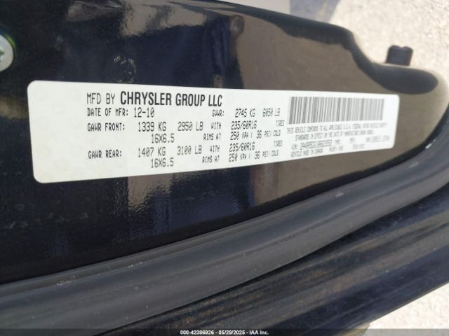 2011 CHRYSLER TOWN & COUNTRY 2A4RR5DG1BR623552 Photo 8