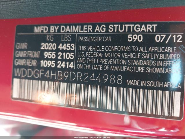 2013 MERCEDES-BENZ C 250 WDDGF4HB9DR244988 Photo 8