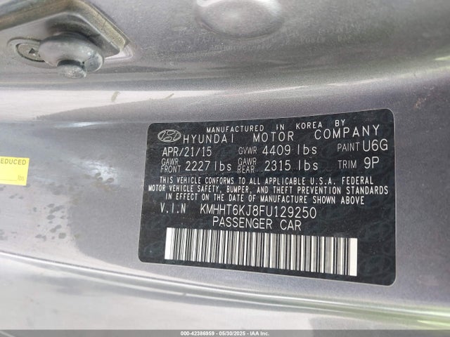 KMHHT6KJ8FU129250 Hyundai gdi lambda ii