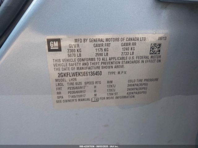 2GKFLWEK5E6136450 GMC Terrain Sle-2