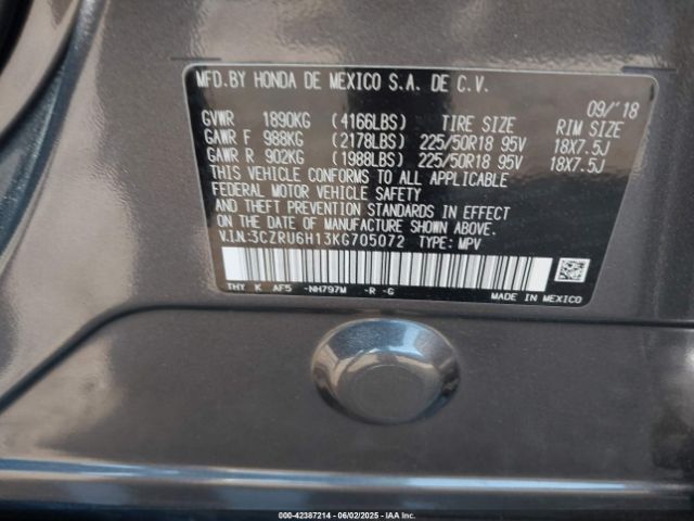 3CZRU6H13KG705072 Honda HR-V SPORT
