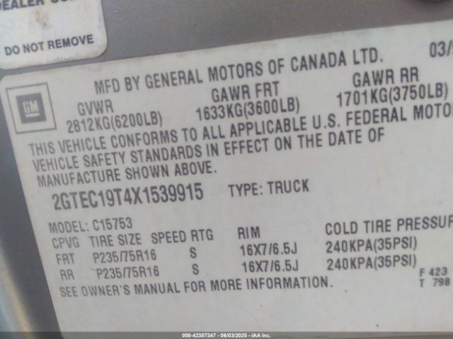 1999 GMC SIERRA 1500 2GTEC19T4X1539915 Photo 8