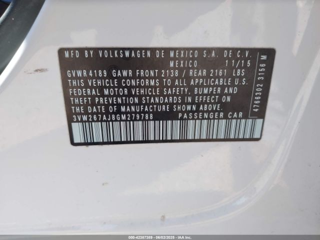 2016 VOLKSWAGEN JETTA 3VW267AJ8GM279788 Photo 8