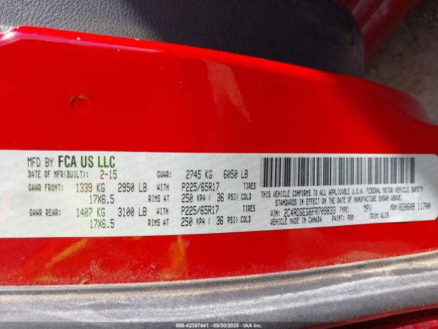 2C4RDGEG6FR709833 Dodge Grand Caravan R/t