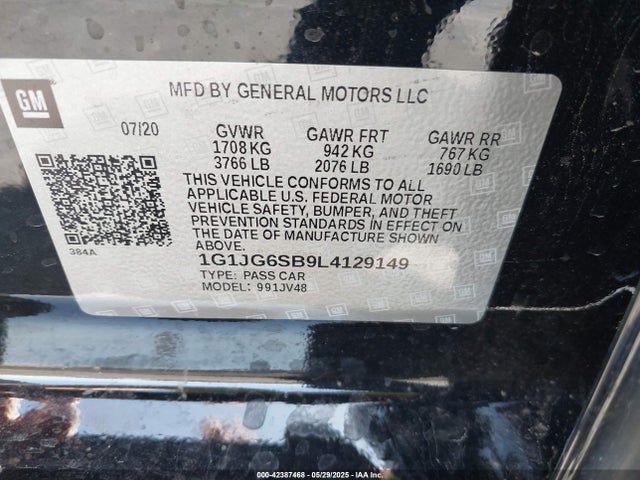 1G1JG6SB9L4129149 Chevrolet luv - mfi, variable valve timing, alum, e85 max