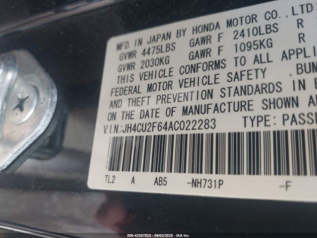 2010 ACURA TSX JH4CU2F64AC022283 Photo 8