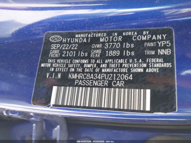 KMHRC8A34PU212064 Hyundai Venue Limited
