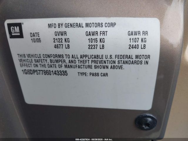 2006 CADILLAC CTS 1G6DP577860143335 Photo 8