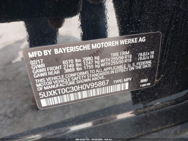 5UXKT0C30H0V95867 BMW X5 Edrive Xdrive40e Iperformance