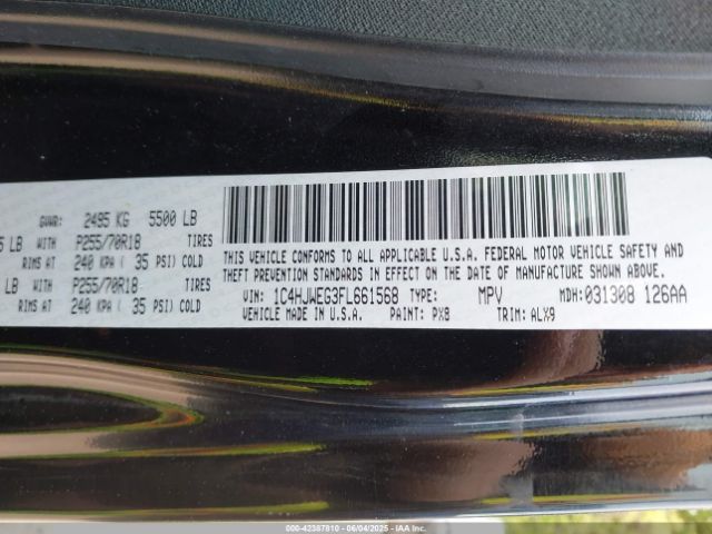 2015 JEEP WRANGLER UNLIMITED 1C4HJWEG3FL661568 Photo 8