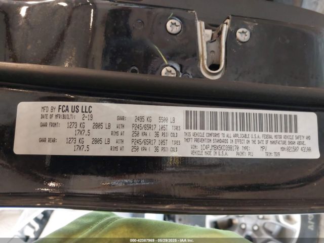 2019 JEEP CHEROKEE 1C4PJMBX5KD398170 Photo 8