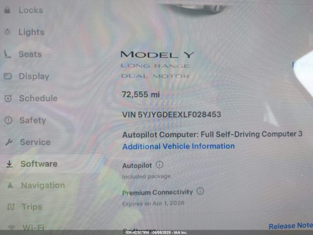 2020 TESLA MODEL Y 5YJYGDEEXLF028453 Photo 6