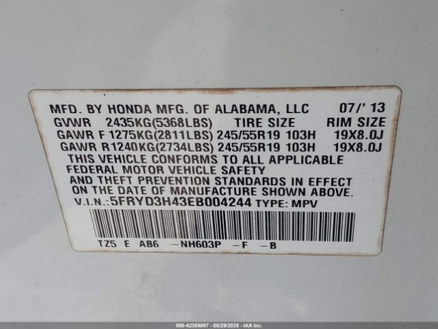2014 ACURA MDX 5FRYD3H43EB004244 Photo 8