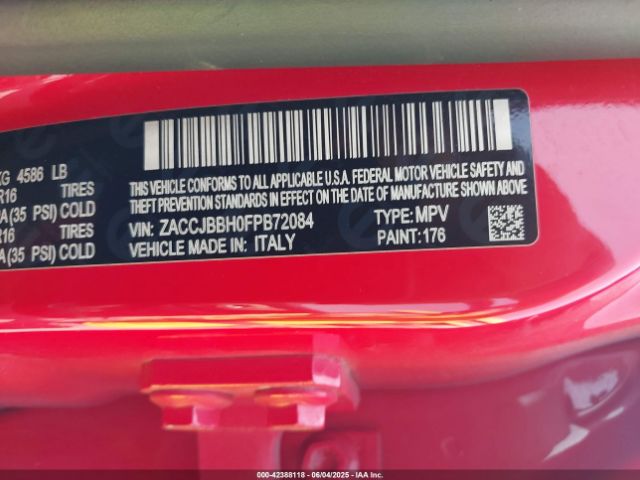 ZACCJBBH0FPB72084 Jeep Renegade Latitude