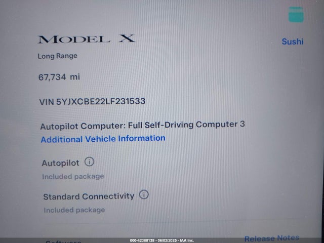 5YJXCBE22LF231533 Tesla 2020