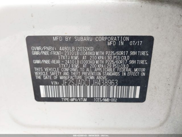 2018 SUBARU FORESTER JF2SJAGC1JH438963 Photo 8