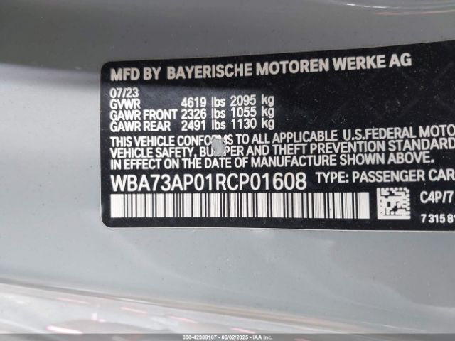 2024 BMW 4 SERIES WBA73AP01RCP01608 Photo 8