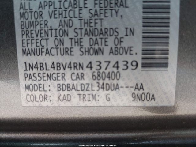 1N4BL4BV4RN437439 Nissan Altima